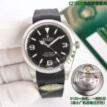 1:1 Swiss Replica Rolex Explorer 39mm Black Rubber Watch - Clean Factory Cal.3132 Movement